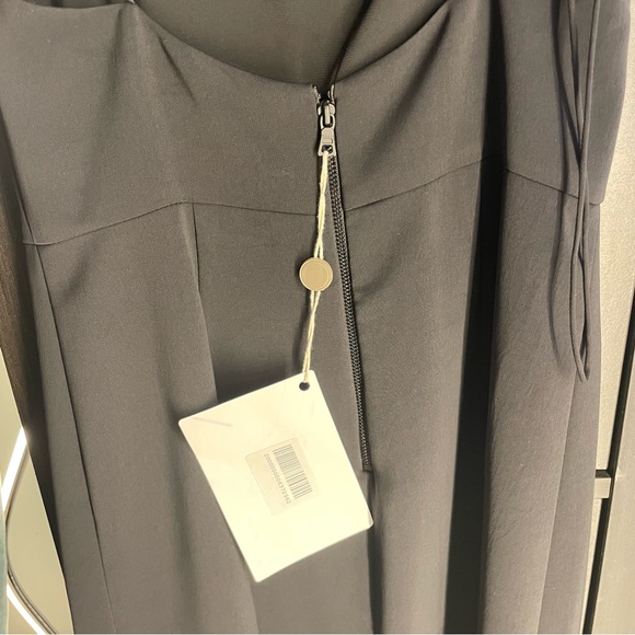 Alice + Olivia Adrina Flounce Hem Midi Dress in Black - Picture 10 of 15